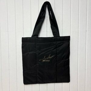 Billie Eilish Black Quilted Tote Bag